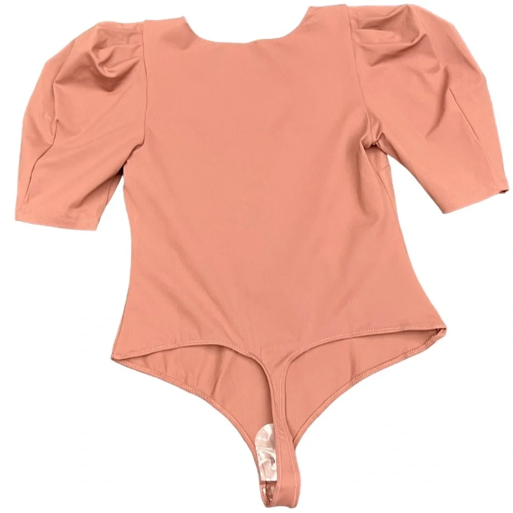 Free People Brown Puff Sleeve Bodysuit - Picture 3 of 12